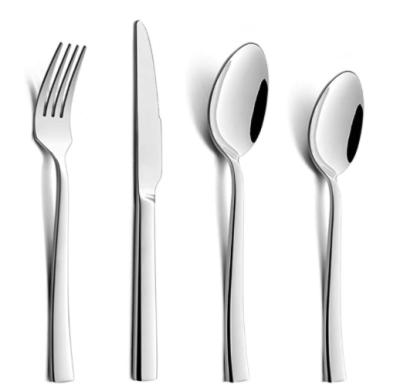 China Cheap Viable Restaurant Flatware Set Silver Dinnerware Spoon Knife Stainless Steel Forks And Cutlery for sale