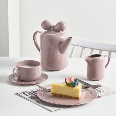 China Viable Nordic Arc Amazon Tea Cup and Saucer Creative Dessert Dish Central Institute of Statistics Sugar Bowl Afternoon Tea Set for sale