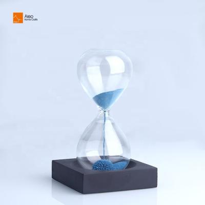 China Contemporary promotional crafts/colorful plastic sand hourglass with glass tube sand timer for sale