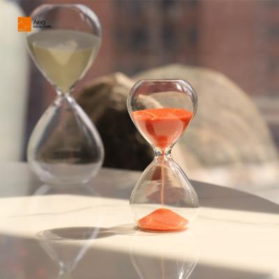 China Fashion/Customized Hot Sale Amazon ALEO Condition Classic RED Sand Hour Glass Crystal Sand Timer 3min 5min Sand Timer Stands With Logo Without Logo for sale