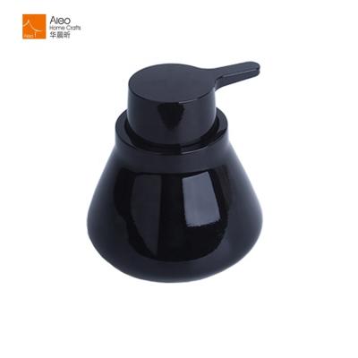 China Black Foam Soap Dispenser Bottle Soap Hotels Empty Large Capacity Use Shampoo Lotion Pump Polyresin Bottle for sale