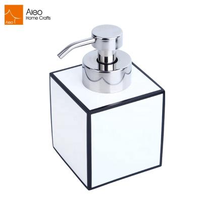 China Foam Soap Dispenser Resin Hotel Bathroom Used White Liquid Soap Dispenser Empty Shampoo Bottle for sale