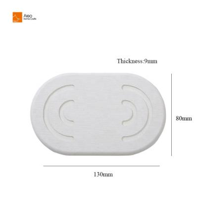 China Modern Eco-Friendly Mat Water Absorption Shower Bathtub Diatomaceous Earth Absorbent Durable Hotel Diatom Soap Dish for sale