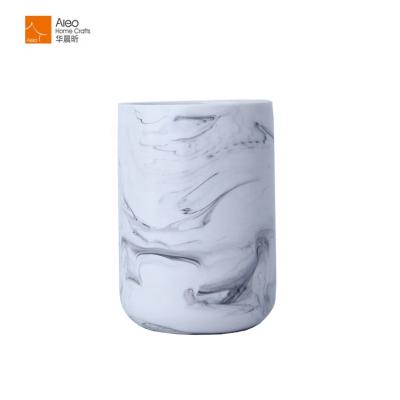 China Living Room Or Office Marble Waste Basket Garbage Bin Viable Finished / Aleo Trash Can for sale