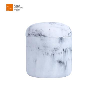 China High End Viable Creative Marble Box Cotton Pad Box Cotton Pad Box Cosmetics Storage Cotton Pad Holder for sale