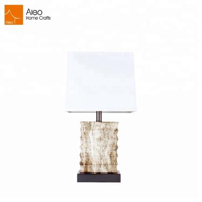 China Custom Usb Polyresin Bedroom & Guest Room Hotel Desk/Table Lamp Lighting for sale