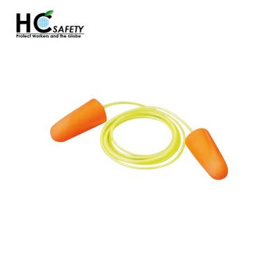 China PU Foam EP25A Orange Bullet Shaped Protective Device Safety PU Foam Personal Ear Plugs for sale