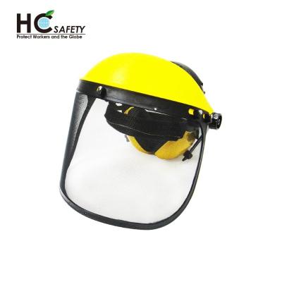 China Highest impact to chip HC800A safety PPE protective wire mesh protective mask and earmuffs face protection Taiwan main factory for sale