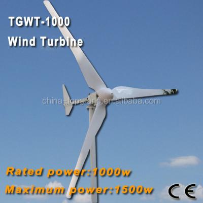 China Horizontal Wind Turbine Rated Power 1000w Max Power 1500w TGWT-1000 for sale