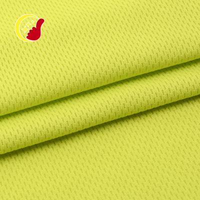 China Fashion Solid Color Mesh Bird Eye 100 Polyester Anti-Static Sport Wear Fabric For Sale for sale