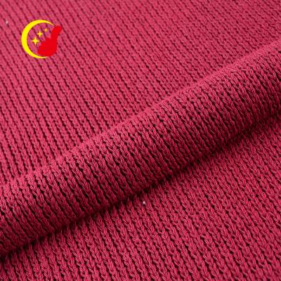 China Other fashion style hacci single dye loose sweater knit hoodie fabric price for sale