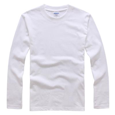 China 2021 Most Popular Anti-wrinkle Cotton Clothing Shirts Breathable O-Neck Long Sleeve Men's T-Shirt With Custom Printed Logo for sale