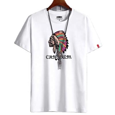 China Summer High Quality Men's New Fashion Anti-wrinkle Cotton Short Sleeve T-Shirts 100% Custom Printing Oversize T-shirt for sale