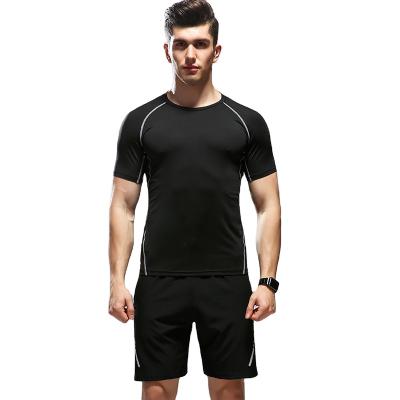 China 2021 Wholesale gym joggees QUICK DRY running suit custom your logo sports gym suit man shorts and T-shirt set sport set M-4XL for sale