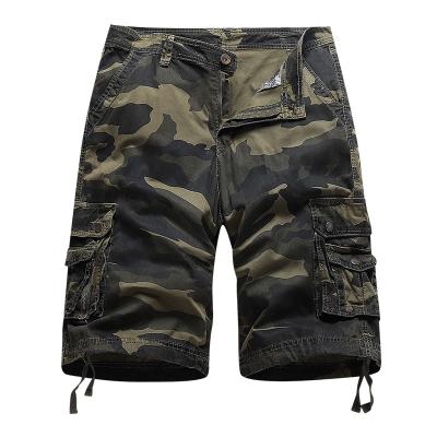 China Anti-wrinkle Summer Popular Men's Camouflage Casual Drawstring Shorts Mens Washed Cotton Leisure Shorts Half Pants With Pockets for sale