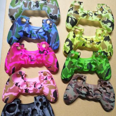 China Wholesale Camouflage Protective Anti-Slip Durable Color Case Silicone Cover Case Gamepad Gamepad Joystick Cover For PS4 Controller for sale