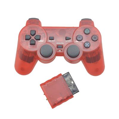 China For Sony PS2 Controller 2.4G Transparent Wireless Vibration MOTOR Color Controller VIBRATION Controle Gamepad for Playstation 2 for sale