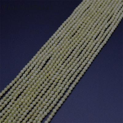 China Gemstone Beads Natural Gemstone 2mm Lemon Quartz Round Stone Beads Strand For Necklace Bracelet Making for sale