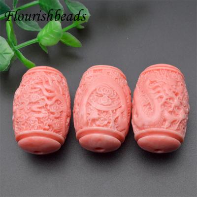 China Diy Jewelry Making Beads Wholesale Red Color Dyed Coral Stone Spacer Beads Loose Beads For Jewelry Making for sale