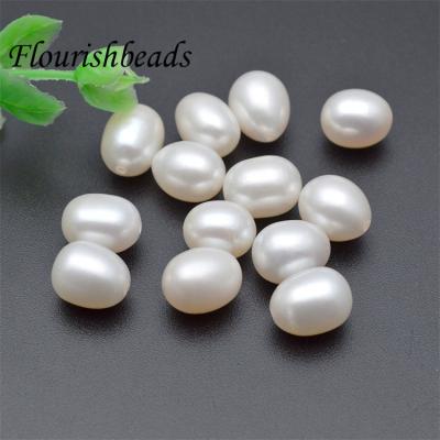 China Color can remain long time wholesale jewelry natural freshwater pearl loose bead rice shape half hole bead for necklace bracelet making for sale