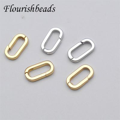 China Color Can Stay Long Time Jewelry Accessories Gold Rhodium Plated Oval Brass Jewelry Buckle Clasp For Bracelet Necklace Making for sale