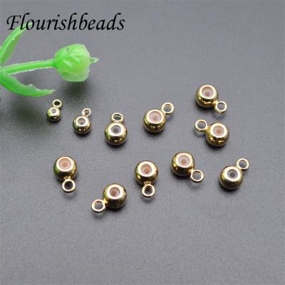 China Color Can Remain Long Time Wholesale Gold Plated Slide Beads Setting Fitting Jewelry Beads For Bracelet Necklace Making for sale