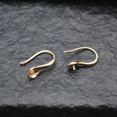 China Fish Wire Earring Hooks With A Pin Fit Half Hole Bead Earrings Findings With A Pin for sale