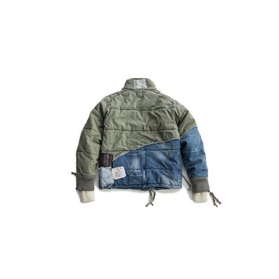 China Custom Hot Sale Vintage Lattice Coat Windproof Denim Jacket for sale