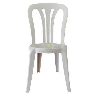 China Modern Modern Stacking White Outdoor Plastic Chair for sale