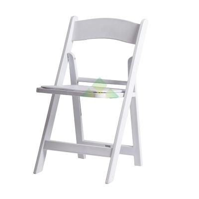 China Resin Modern Outdoor Dining White Wedding Folding Chair for sale