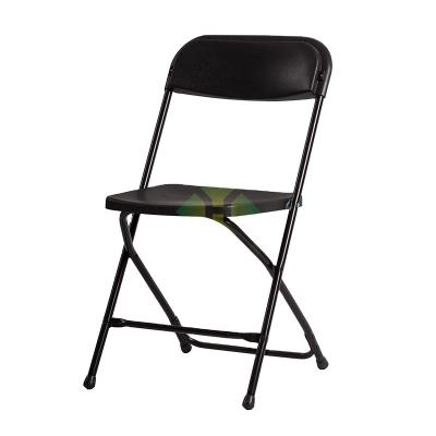 China Traditional Outdoor White Wholesale Plastic Garden Steel Frame Folding Chairs for sale