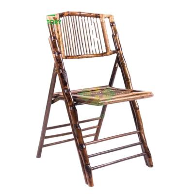 China Hotel Chair Garden Wedding Rental Bamboo Folding Chair for sale