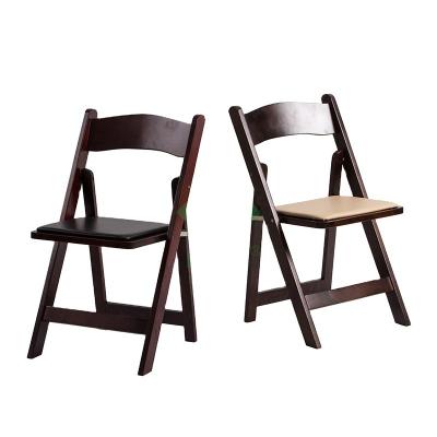 China Portable Rental Wooden Folding Chair For Party for sale