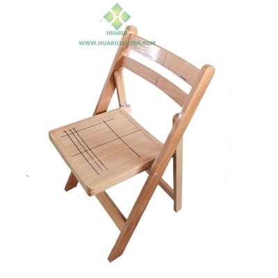 China Factory Return Contemporary High Quality Solid Wood Slite Folding Chair for sale