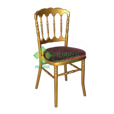 China Traditional Cheap Ballroom Restaurant Napoleon Stackable Chair With Cushion for sale