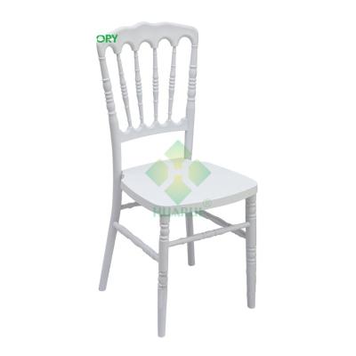 China Modern White Color Rental Wedding Napoleon Banquet Wooden Chair for sale