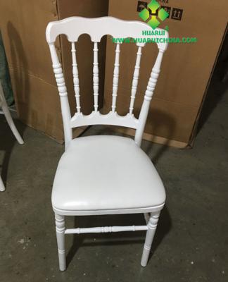 China Napoleon Chair Solid Wood White Wooden Banquet Chiavari Chair for sale