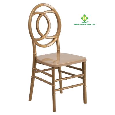 China Modern White Gold Outdoor Wooden Phoenix Chair For Wedding for sale