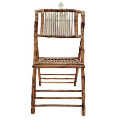 China Nature Traditional Color Dining Chair Bamboo Folding Chair For Wedding Outdoor Garden Chair Furniture Rattan Ourtdoor Furniture 15-20 Days for sale