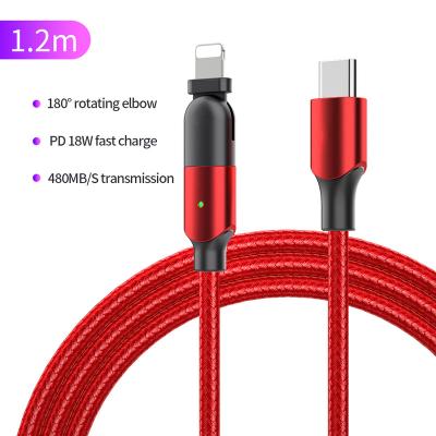 China 3A Nylon Braided Magnetic Charging Cable 360 ​​Fast Rotating Magnetic Data Cable Micro USB 3 In 1 For Iphone Earphone Mobile Phone for sale