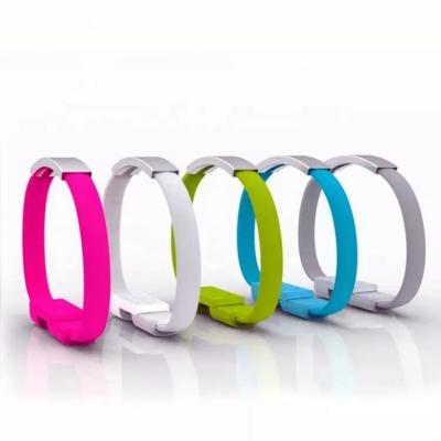 China Mobile Phone Factory Directly For Selling Portable USB Silicone Key Chain Wristband Data Charging Cable for sale