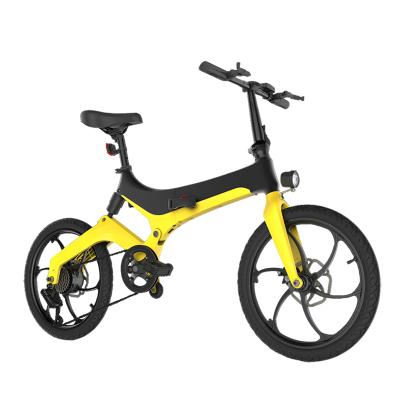 China Magnesium alloy 24 inch ultra-fast lightweight folding electric bicycle city magnesium alloy mini e speed 25km electric foldable bike for sale