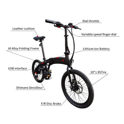 China Cheap Electric Bike 350W Elettriche Aluminum Alloy Biciclette Pedal Assist Ebike Hydraulic Disc Brake Foldable Bike On Sale for sale