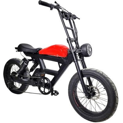 China Alloy 73 Retro Chopper Fat Tire Electric Bicycles Ebike 750w Aluminum Electric Motorcycle for sale