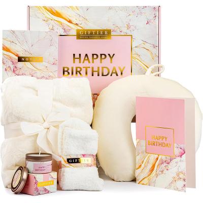 China Presentation Gift Set custom gift mothers day candle set ramadan newborn spa ribbon gift box with ribbon closure gift box set for women for sale