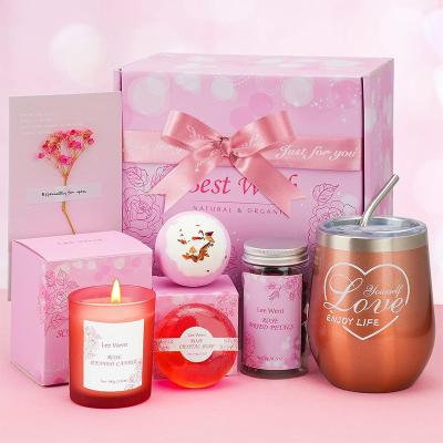 China Presentation Gift Set Home Decor Private Label Scented Candle Luxury Soy Wax Scented Candles Promotional Candle Gift Set For Women gift set for sale