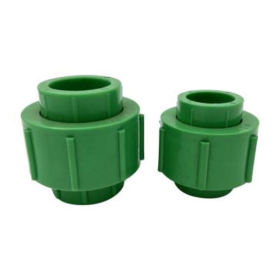 China PP-R Customized Green PN25 PPR Union Water Pipe Fitting Plastic Pipe Connector PPR Fitting for sale