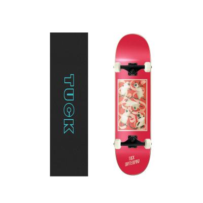 China Adult custom 8.0 inch 100% pro canadian maple skate board complete skateboards for complete adults for sale