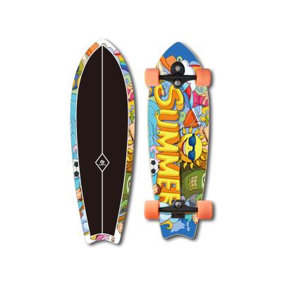 China Moonco 29*9 Inch Wood Maple Skate Board Surfskate Carver Children Surf Skate Youth Board for sale