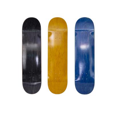 China Durable Custom Size 8.5 8.0 8.25 Inch Stained 100% Epoxy Glue Skateboard Pro Wood Decks Canadian Maple 7 Ply for sale